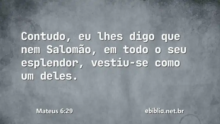 Mateus 6:29