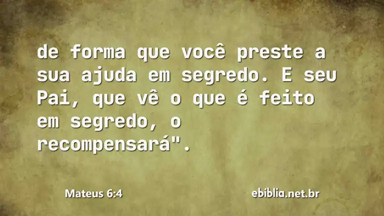 Mateus 6:4