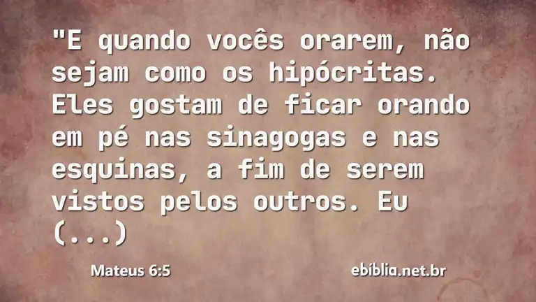 Mateus 6:5