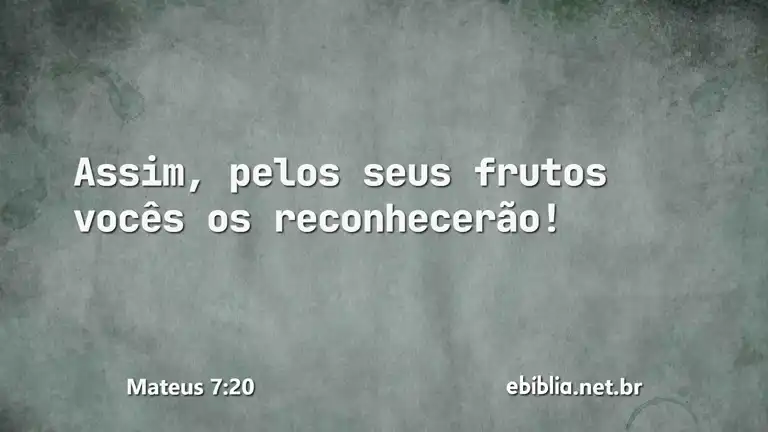 Mateus 7:20