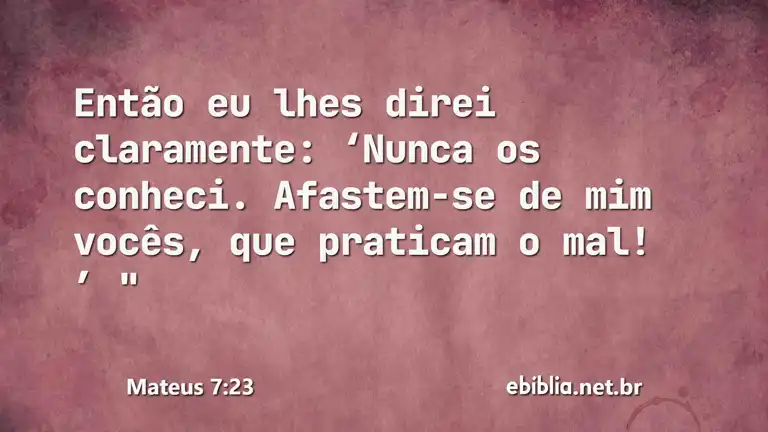 Mateus 7:23