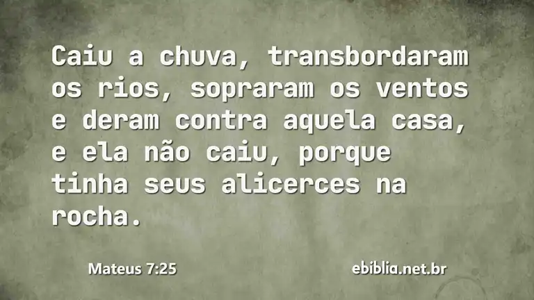 Mateus 7:25