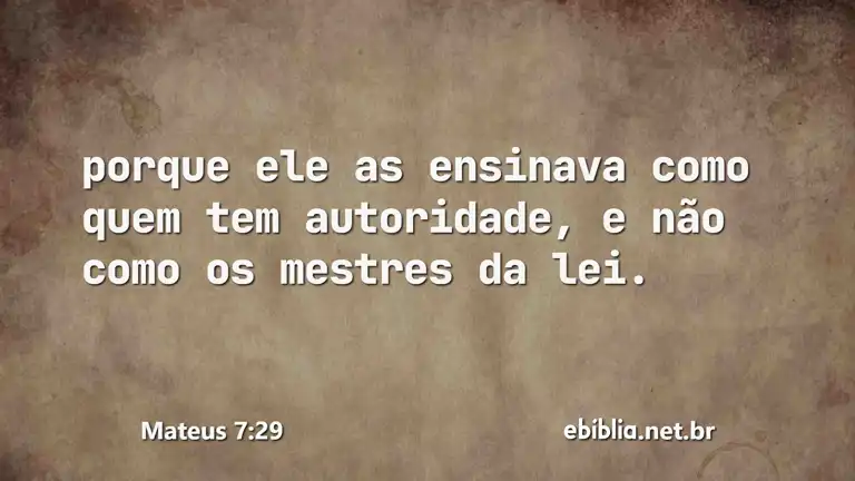 Mateus 7:29