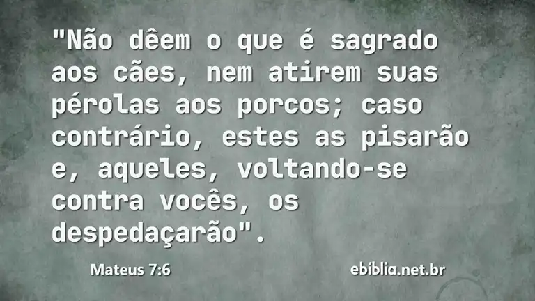 Mateus 7:6