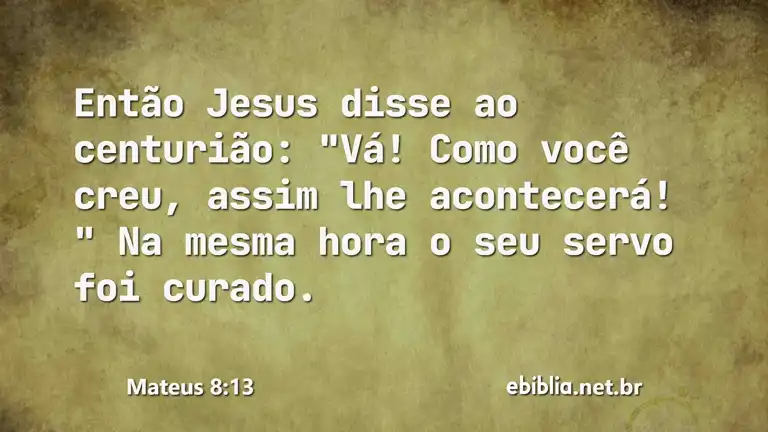 Mateus 8:13