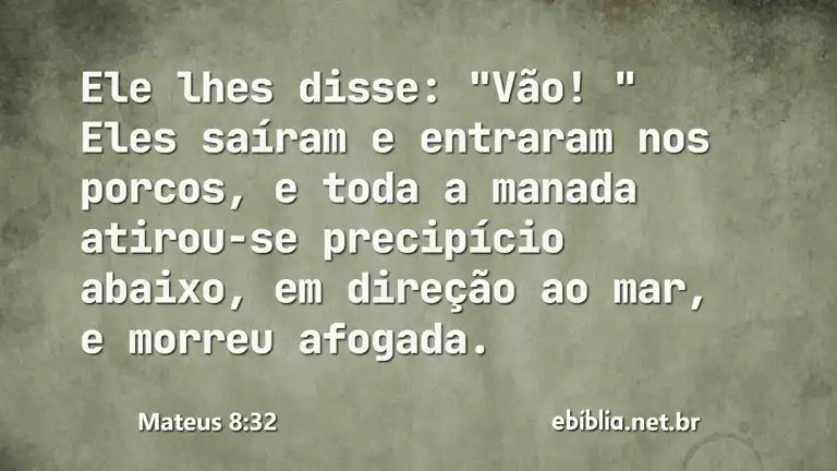 Mateus 8:32