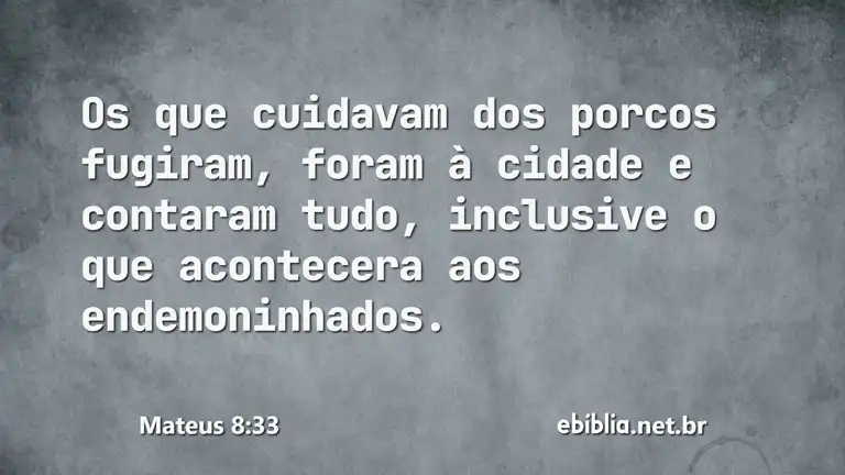 Mateus 8:33