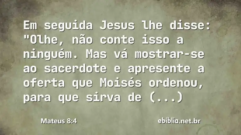 Mateus 8:4