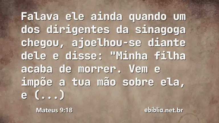 Mateus 9:18