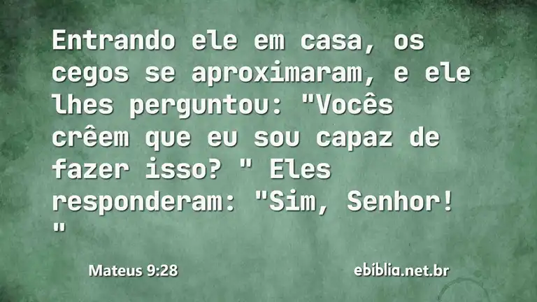 Mateus 9:28