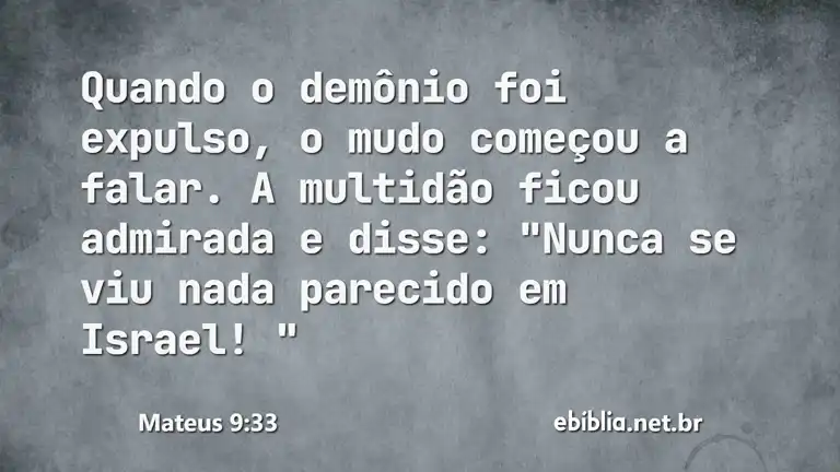 Mateus 9:33