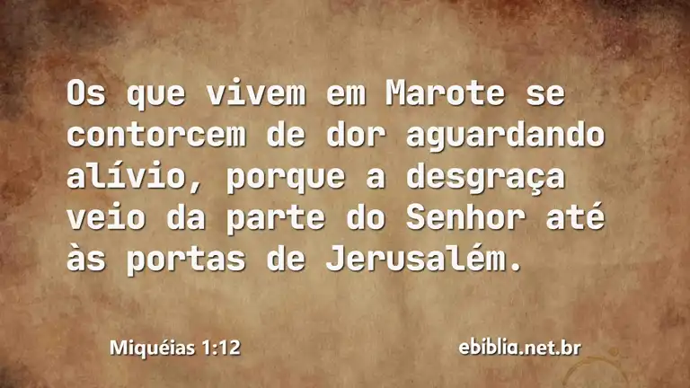 Miquéias 1:12