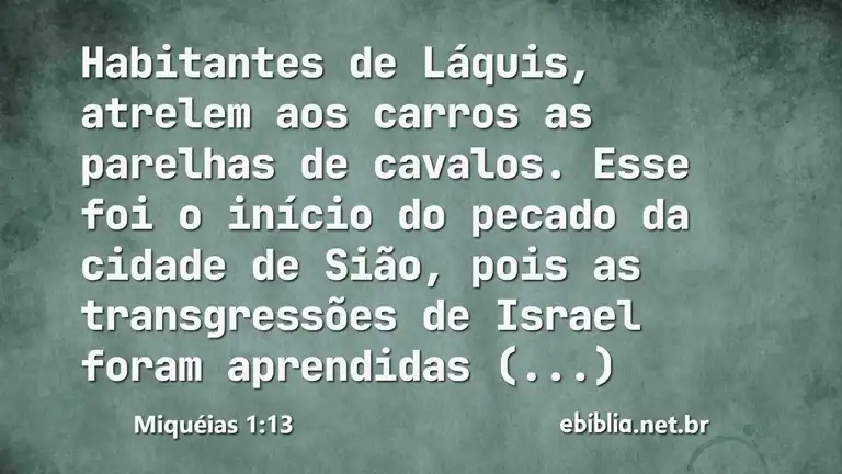 Miquéias 1:13