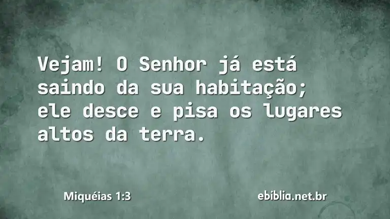 Miquéias 1:3