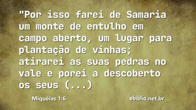 Miquéias 1:6