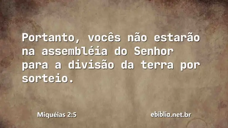 Miquéias 2:5