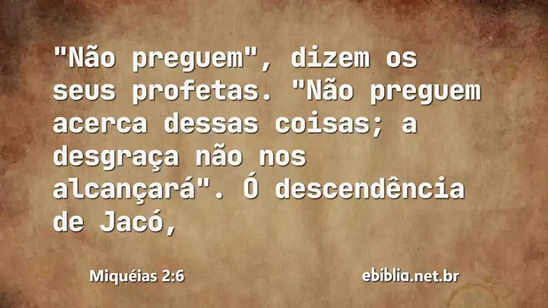 Miquéias 2:6