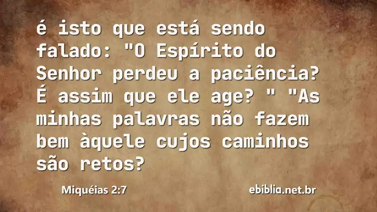 Miquéias 2:7