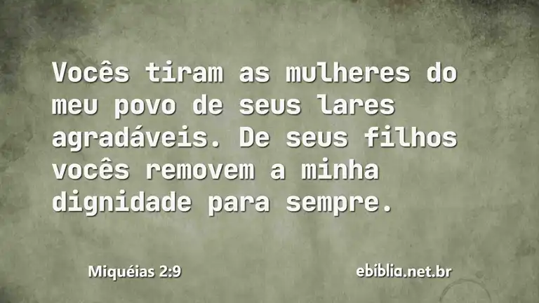 Miquéias 2:9