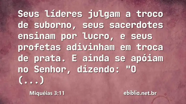 Miquéias 3:11