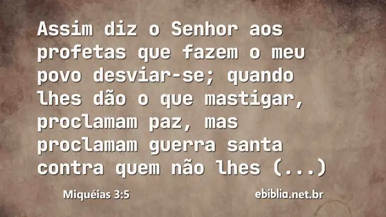 Miquéias 3:5