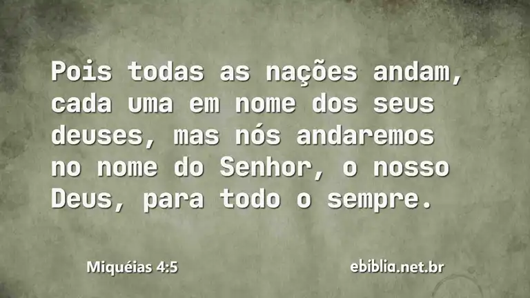 Miquéias 4:5