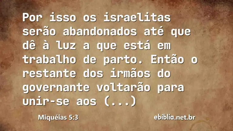 Miquéias 5:3