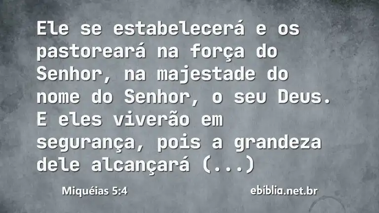 Miquéias 5:4