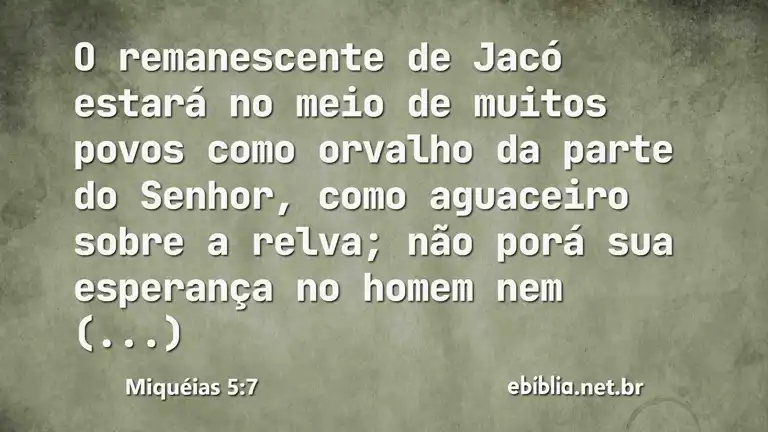 Miquéias 5:7