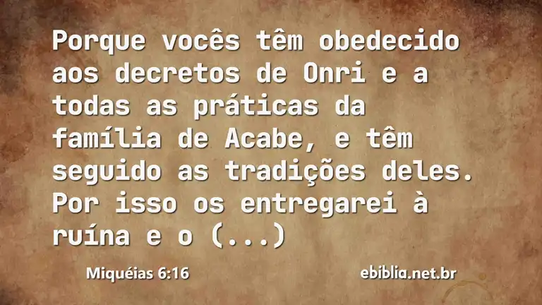 Miquéias 6:16