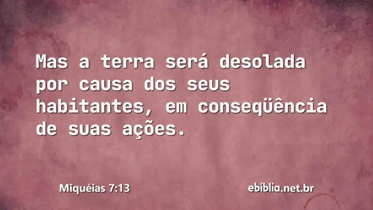 Miquéias 7:13