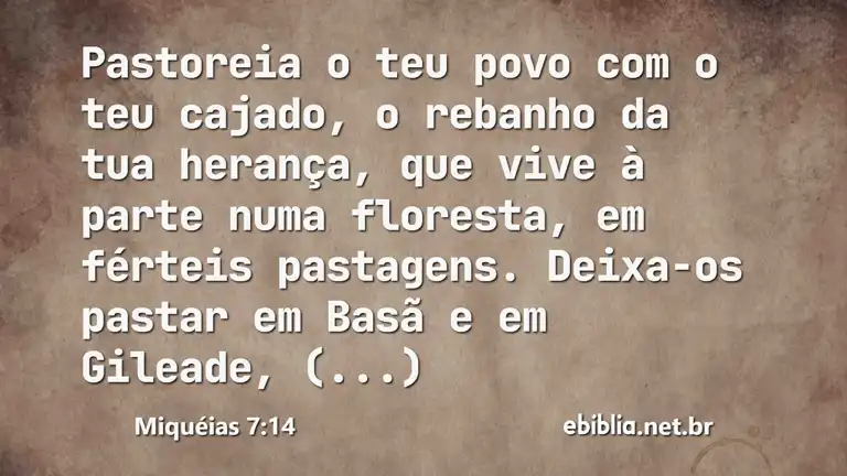 Miquéias 7:14