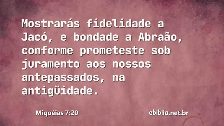 Miquéias 7:20