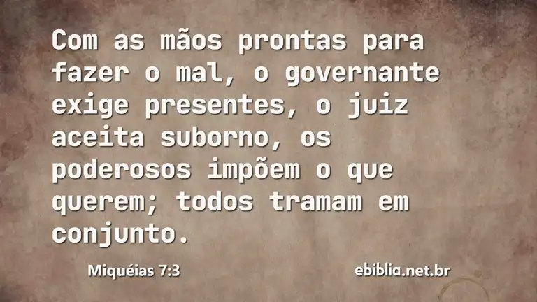 Miquéias 7:3