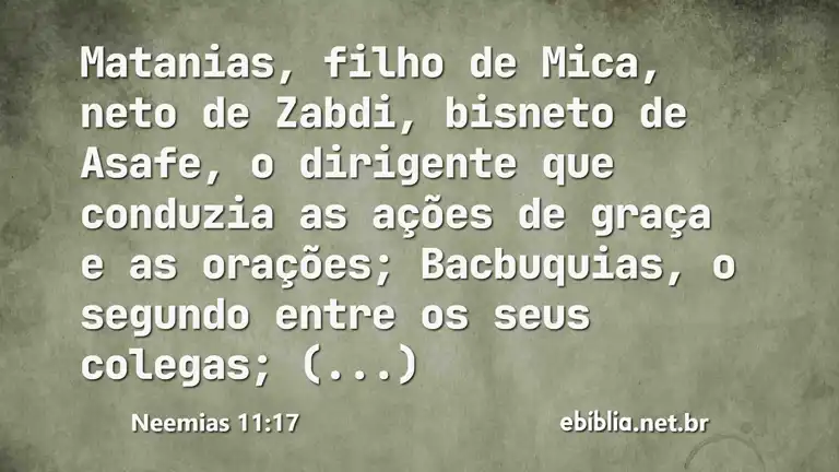 Neemias 11:17