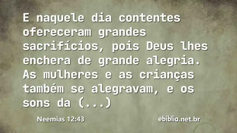 Neemias 12:43