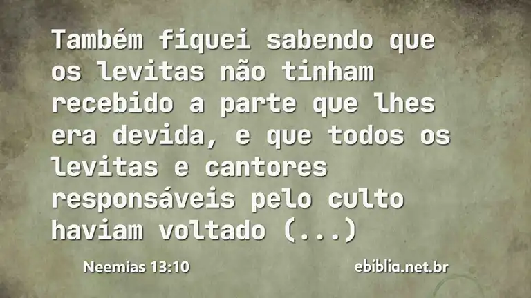 Neemias 13:10