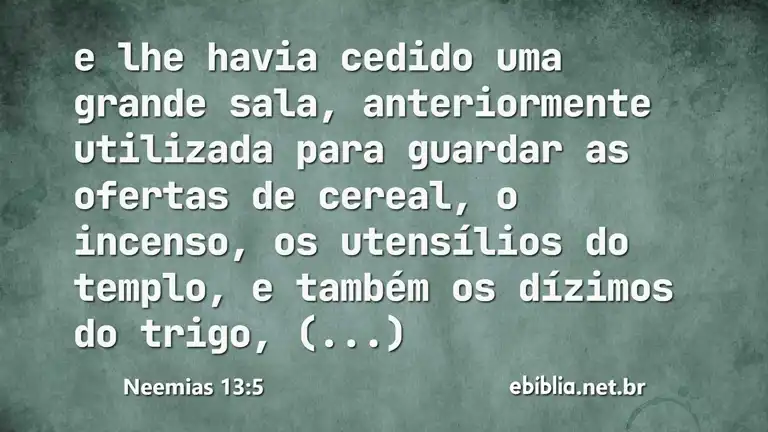 Neemias 13:5