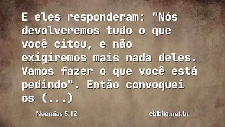 Neemias 5:12