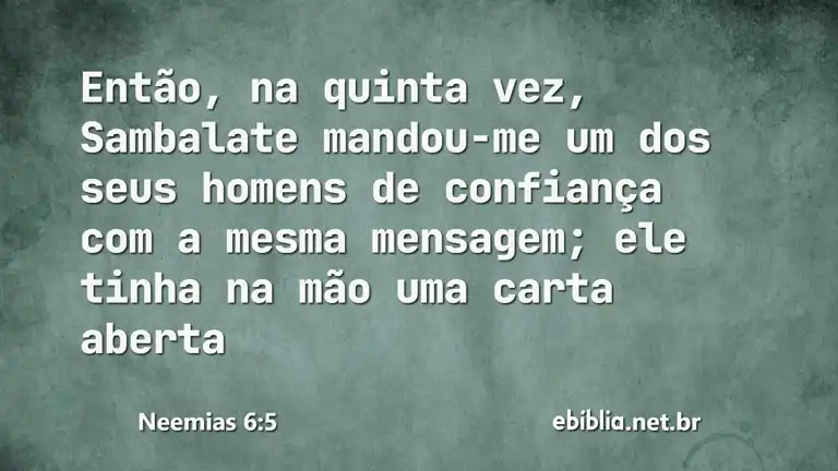 Neemias 6:5