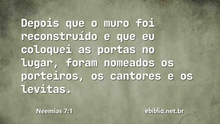 Neemias 7:1