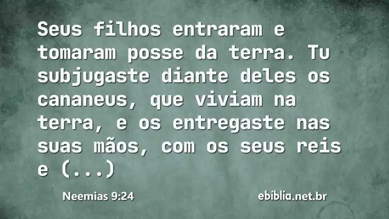 Neemias 9:24