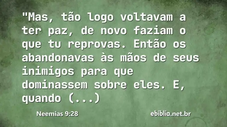 Neemias 9:28