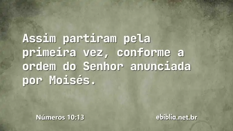 Números 10:13