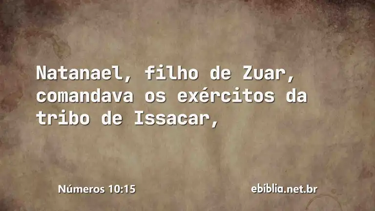 Números 10:15