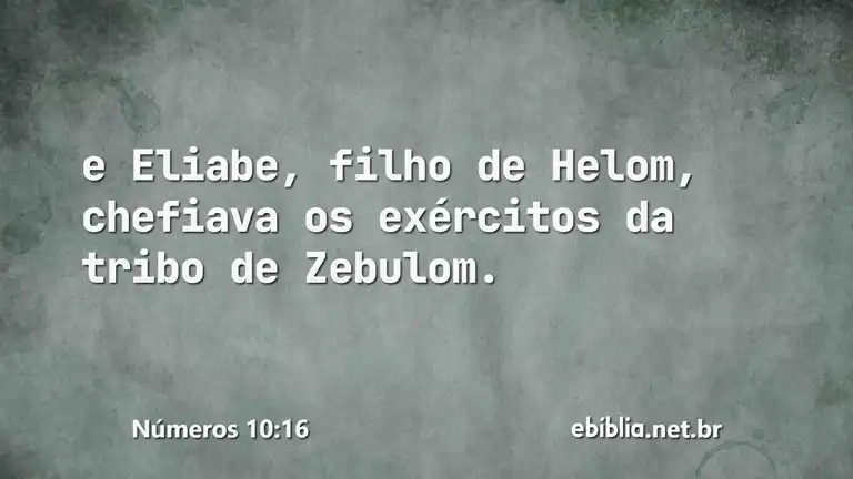 Números 10:16