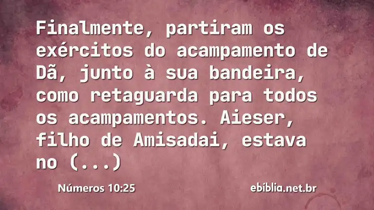 Números 10:25