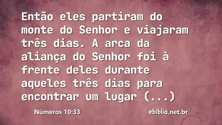 Números 10:33