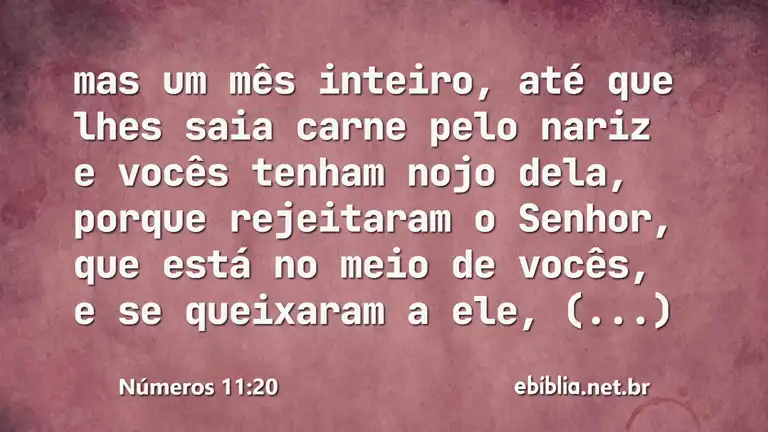 Números 11:20