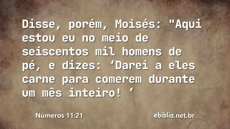 Números 11:21